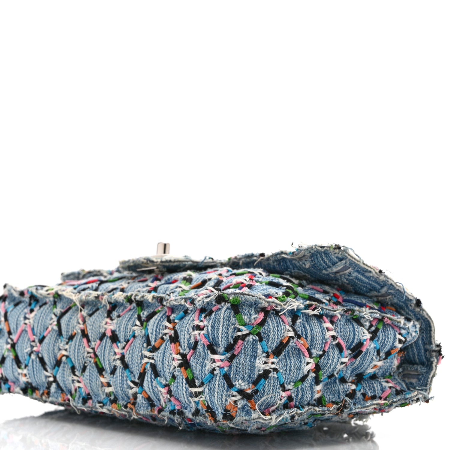 Chanel Woven Denim Medium Flap Multicolor 10 of 10