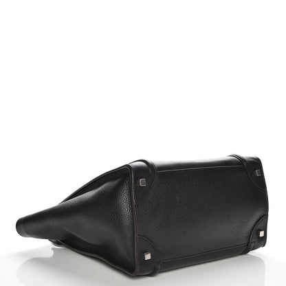 Celine Drummed Calfskin Mini Luggage Black 4 of 7