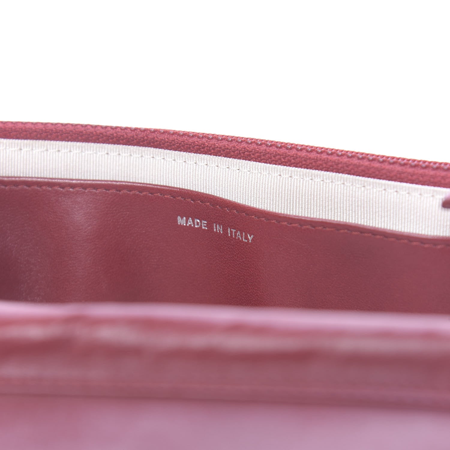 Chanel Lambskin Mademoiselle Wallet On Chain WOC Dark Red 7 of 16