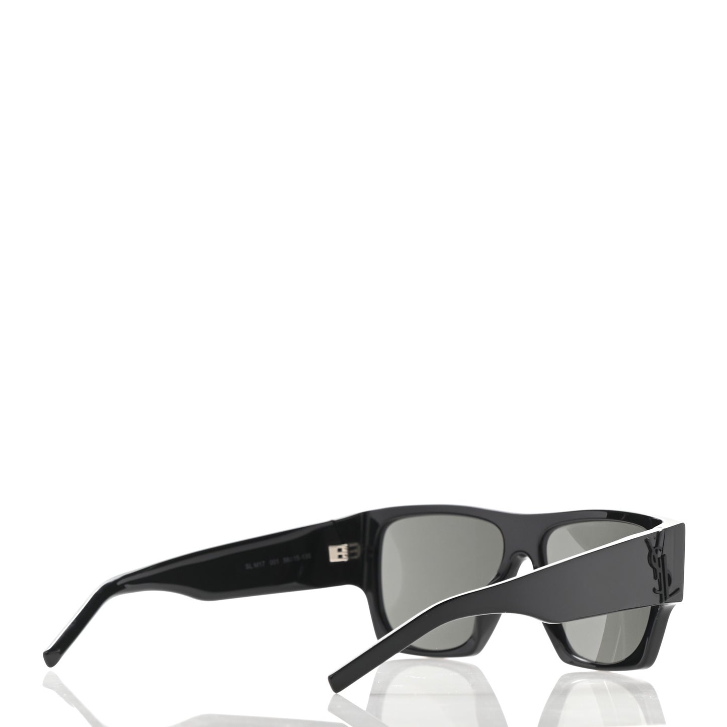 Acetate Square Sunglasses SL M17 Black