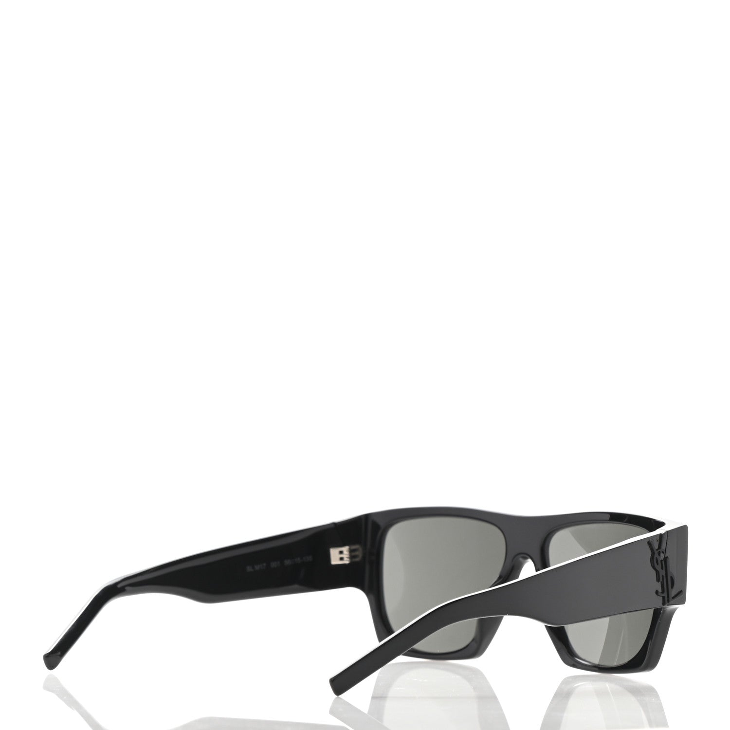 Saint Laurent Acetate Square Sunglasses SL M17 Black 4 of 9