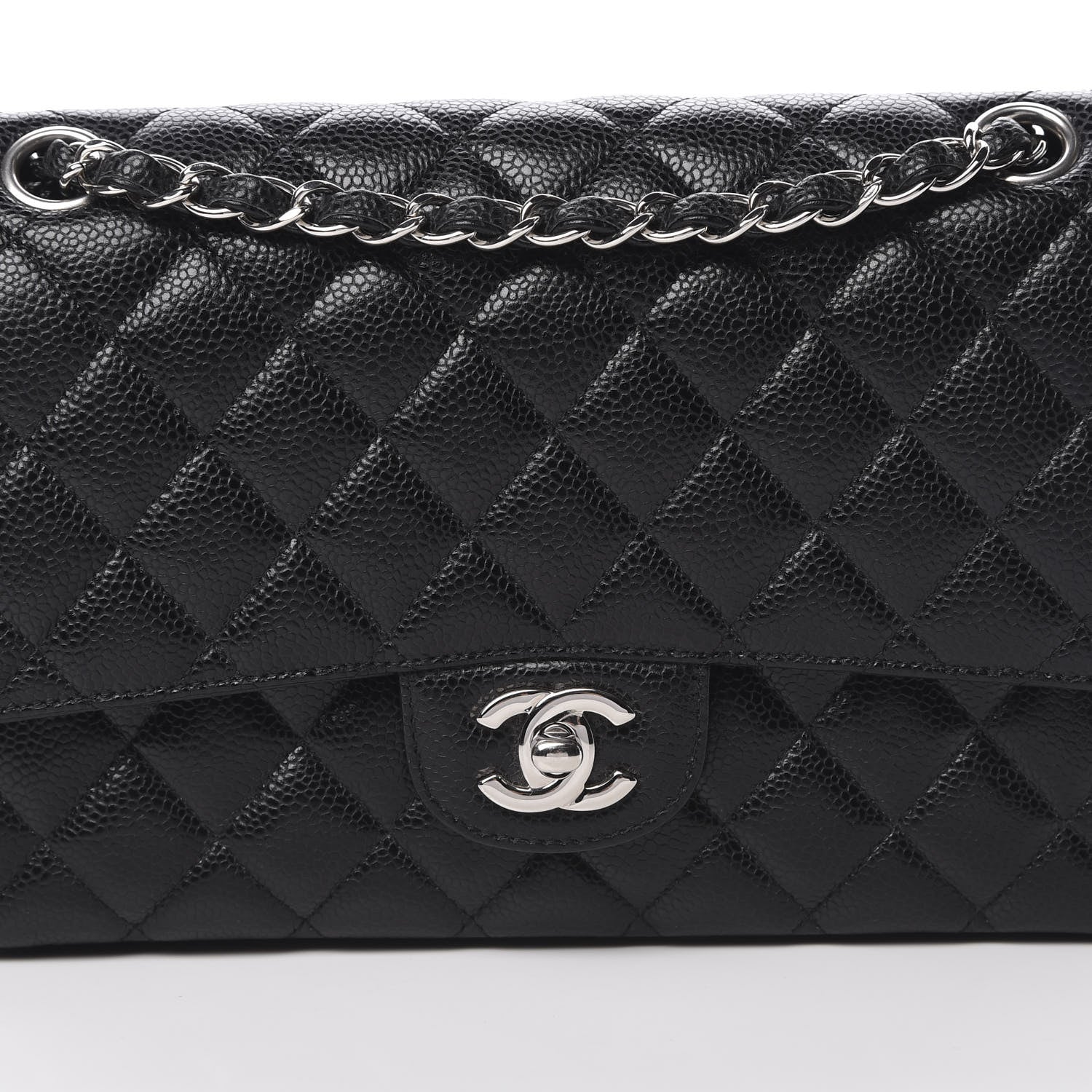 Chanel Caviar Quilted Medium Double Flap Black 8 of 12