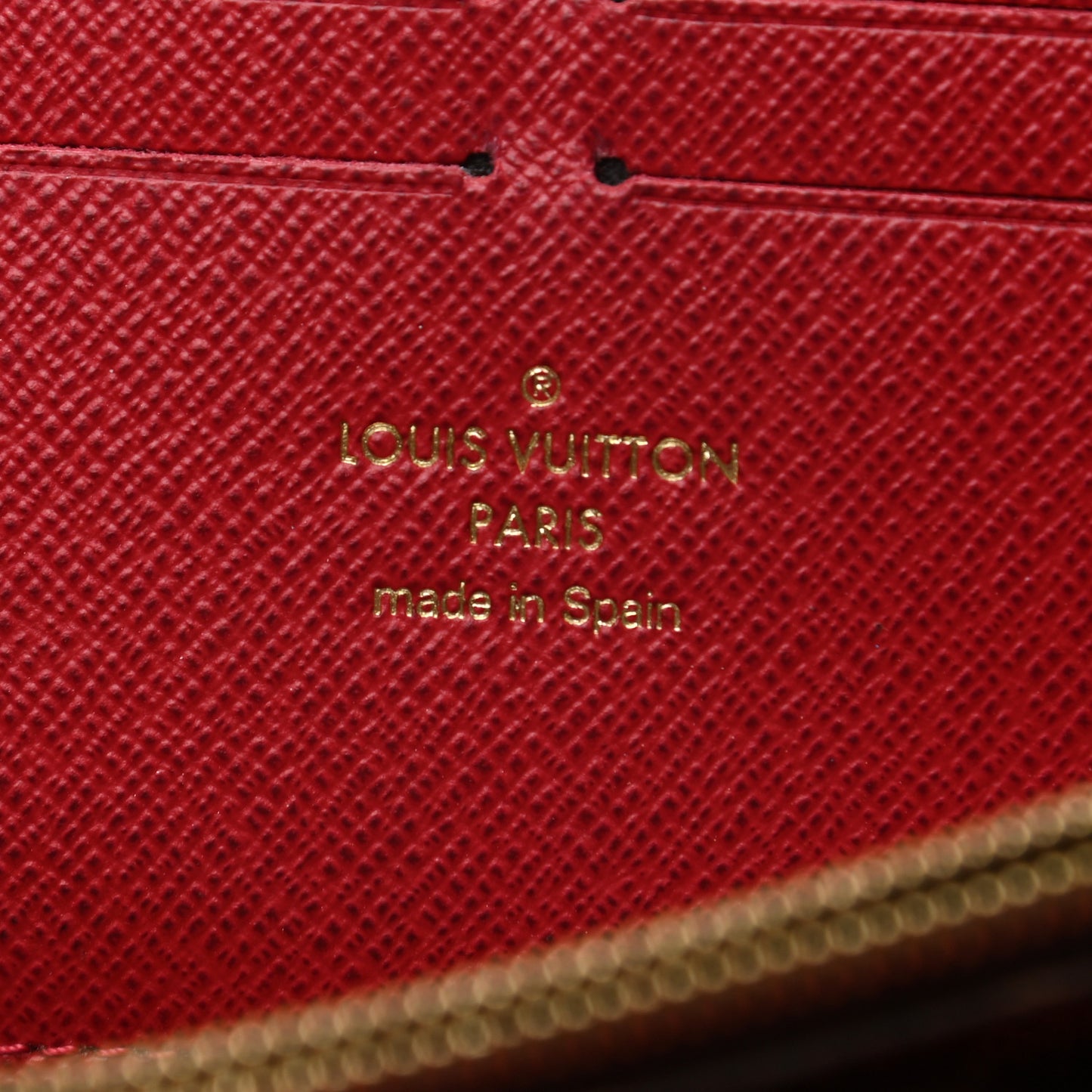 Damier Ebene Clemence Wallet Cherry