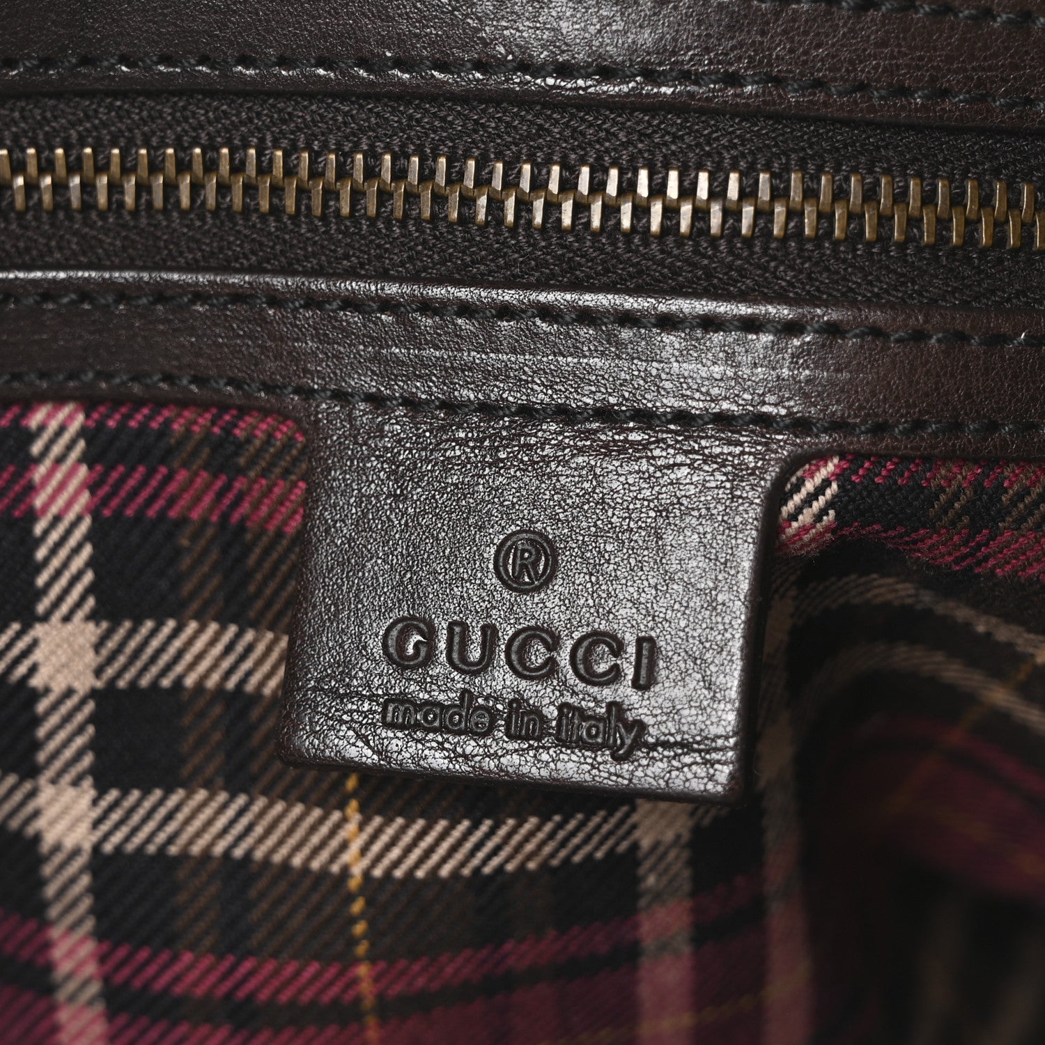 Gucci Crystal Monogram Studded Large Babouska Boston Dark Brown 6 of 10
