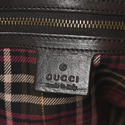 Gucci Crystal Monogram Studded Large Babouska Boston Dark Brown 6 of 10