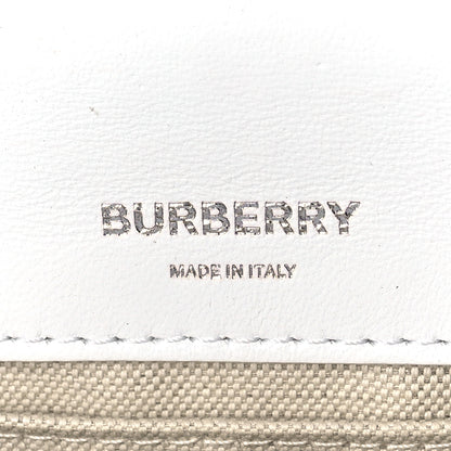 Burberry Woven Calfskin Mini Latticed Lola Bag Black White 6 of 10