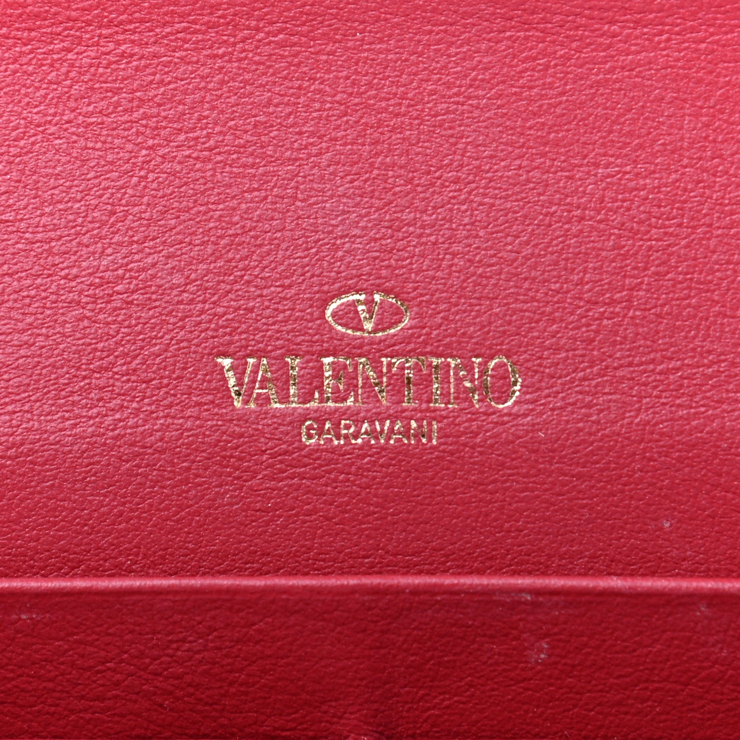 Valentino Garavani Vitello Small Rockstud Flap Wallet on Chain Red 6 of 8