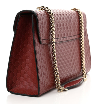 Gucci Microguccissima Medium Emily Chain Shoulder Bag Red 3 of 10