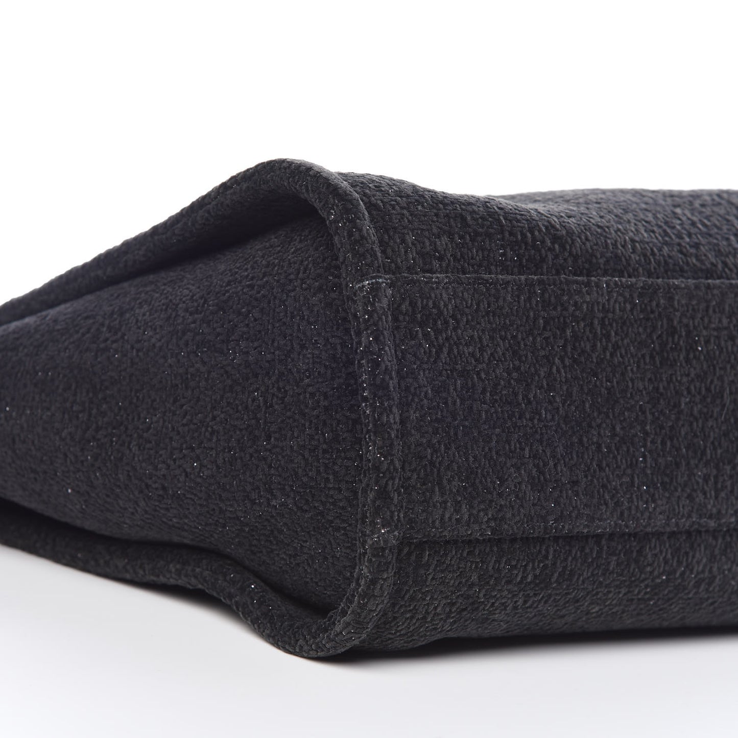 Lurex Boucle Small Deauville Tote Black