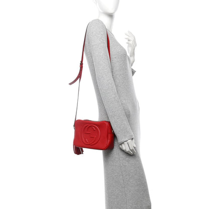Gucci Pebbled Calfskin Small Soho Disco Bag Tabasco Red 2 of 15