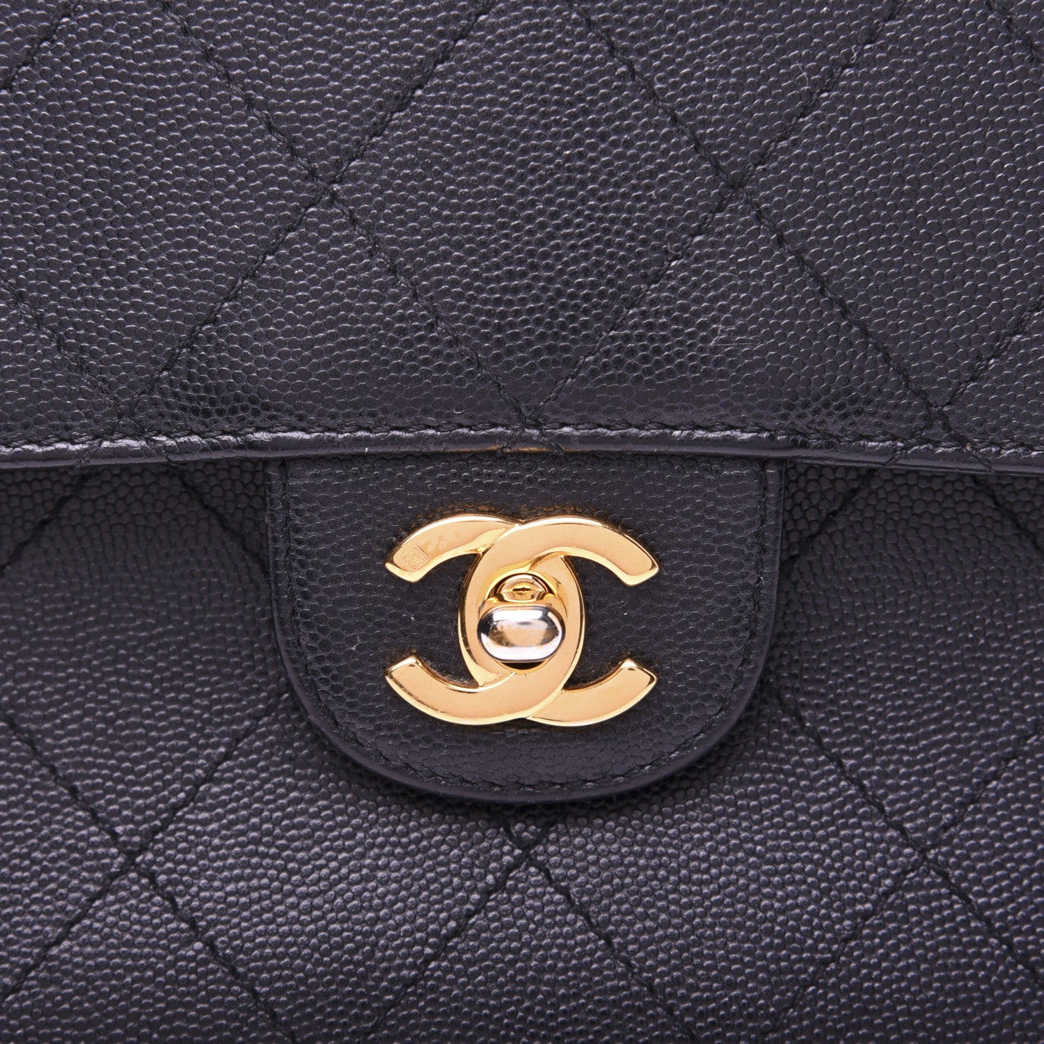Chanel Caviar Diamond Stitched Flap Shoulder Bag Black 10 of 18
