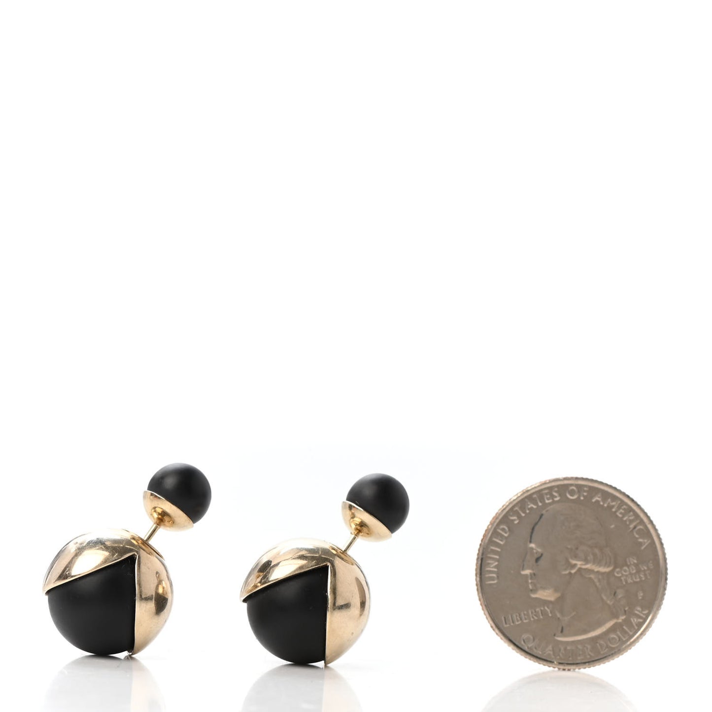 Rubber Lacquer Mise En Dior Tribal Earrings Matte Gold Black