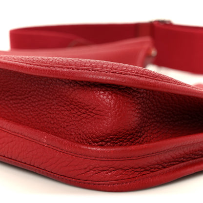 Hermes Taurillon Clemence Evelyne III PM Rouge Grenat 11 of 11