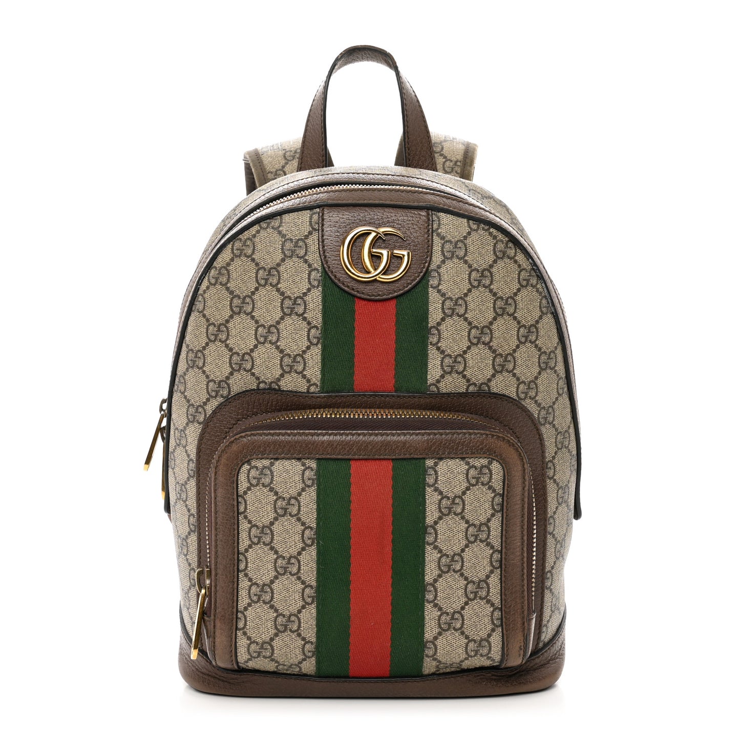 GG Supreme Monogram Calfskin Web Small Ophidia Day Backpack Beige Ebony New Acero