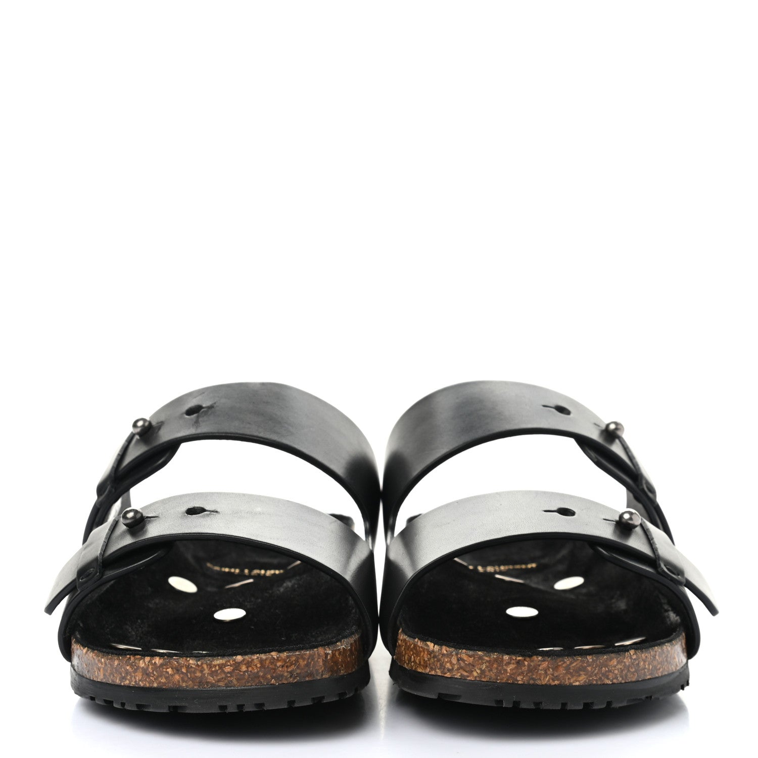 Saint Laurent Calfskin Jimmy Cross Slides 40 Black 2 of 10