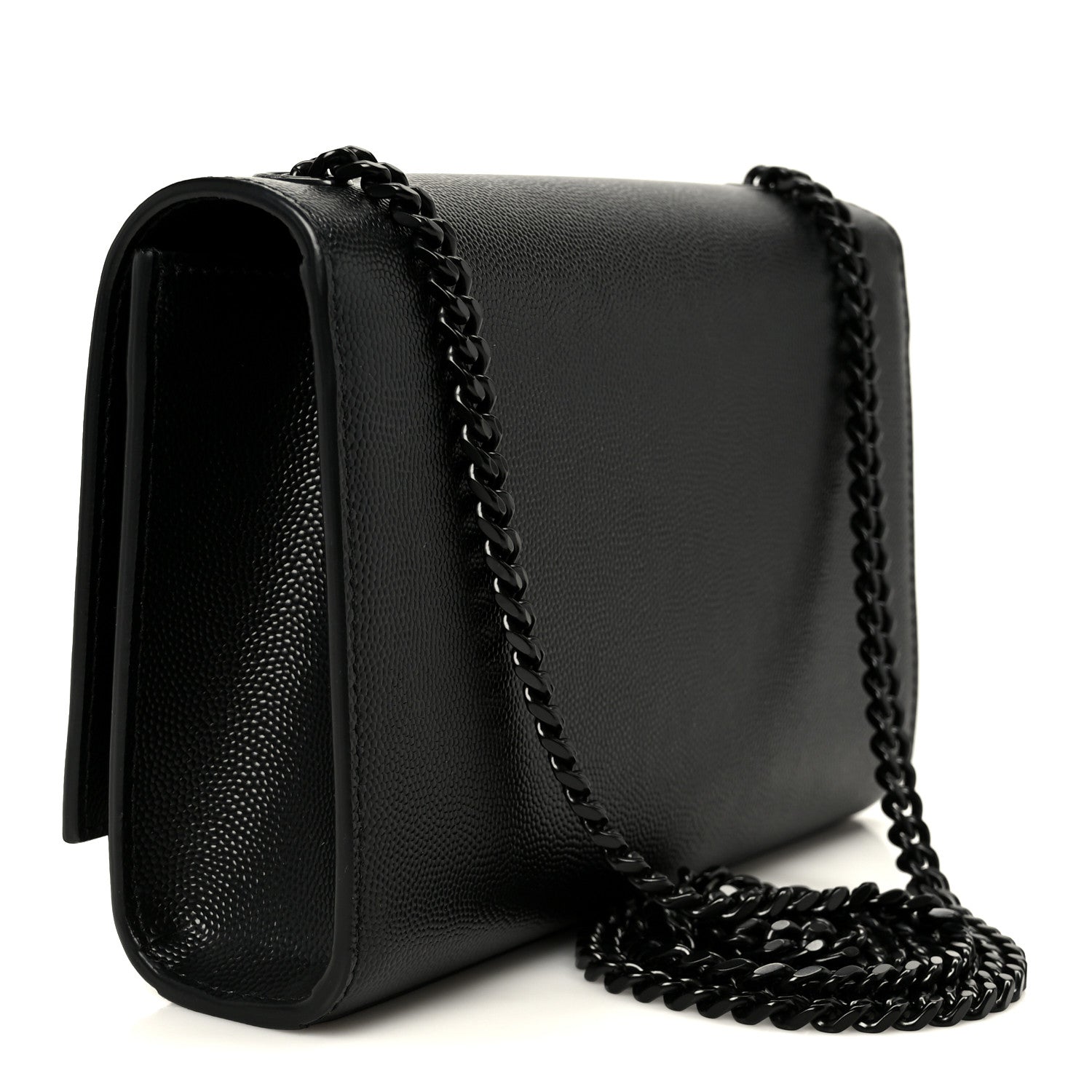 Saint Laurent Grain De Poudre Small Classic Monogram Monochrome Kate Satchel Black 2 of 10