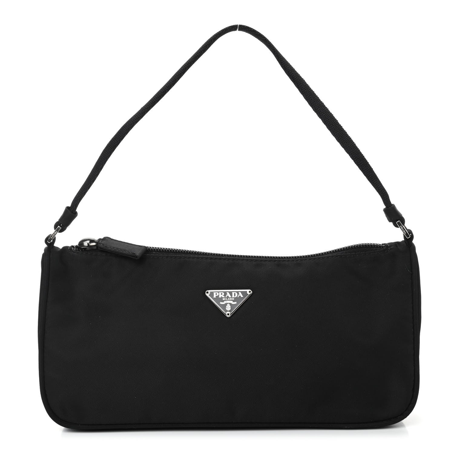 Prada Tessuto Nylon Pochette Bag Black 835072 – FASHIONPHILE