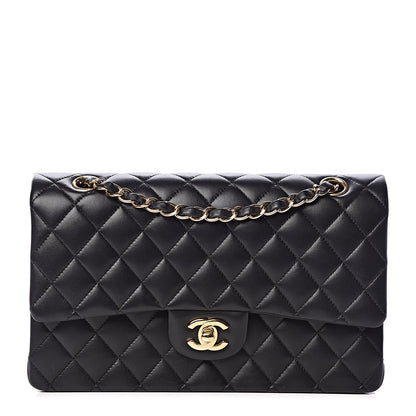 Chanel Lambskin Quilted Medium Double Flap Black 1 of 12