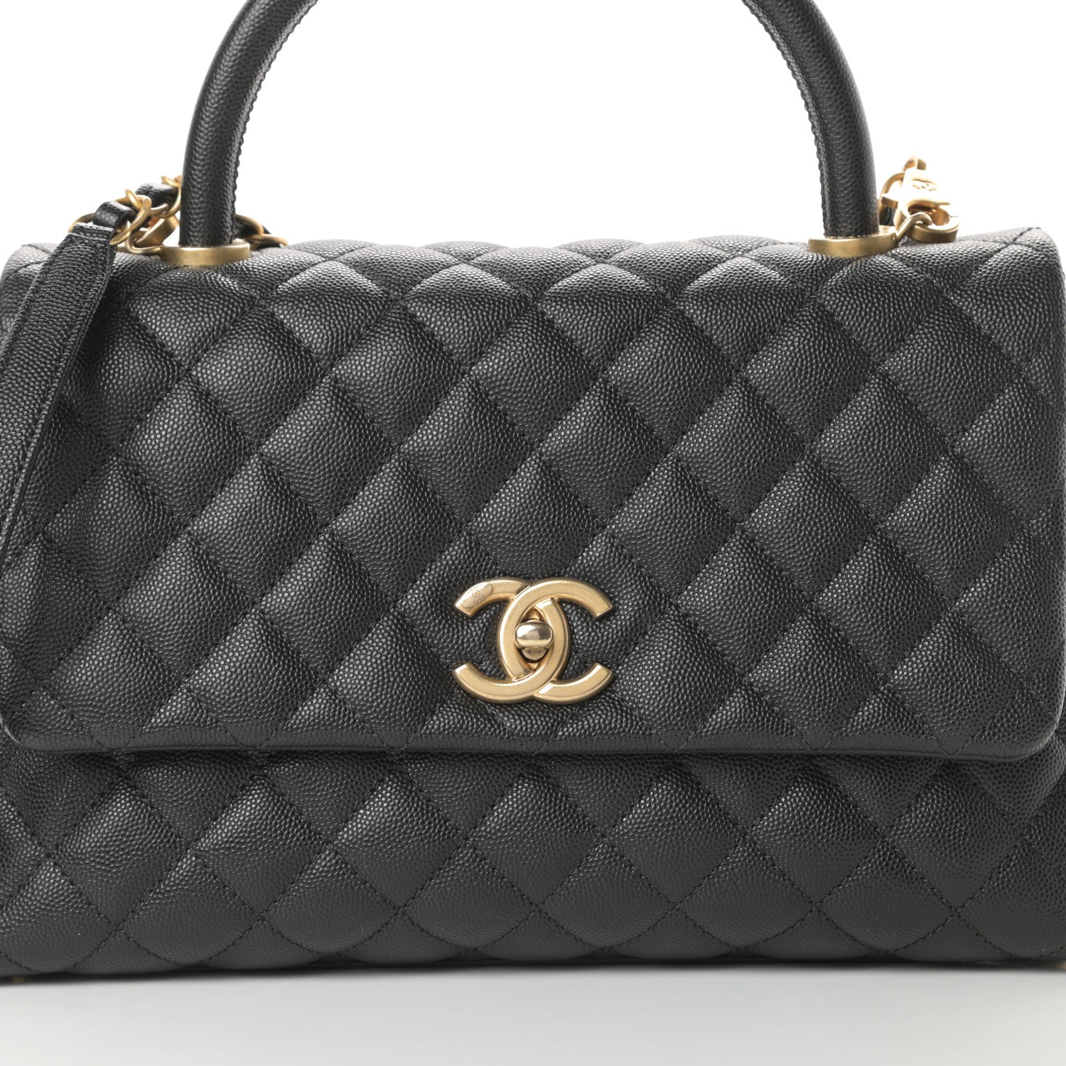 Chanel Caviar Quilted Small Coco Handle Flap Black 8 of 13