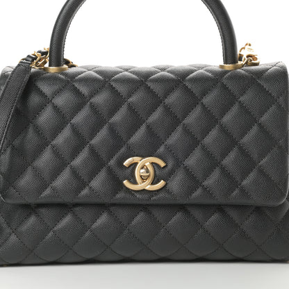 Chanel Caviar Quilted Small Coco Handle Flap Black 8 of 13