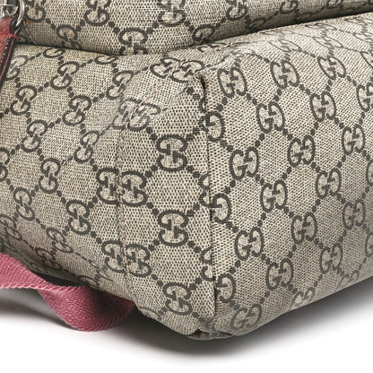 Gucci GG Supreme Monogram Blooms Medium Single Buckle Backpack Beige Multicolor Dry Rose 9 of 10