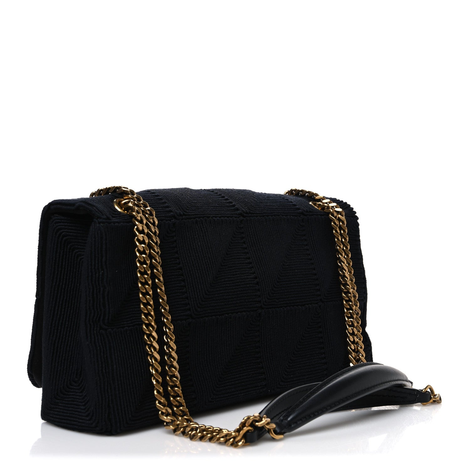 Saint Laurent Viscose Silk Monogram Medium Jamie Black 3 of 10