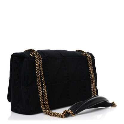Saint Laurent Viscose Silk Monogram Medium Jamie Black 3 of 10