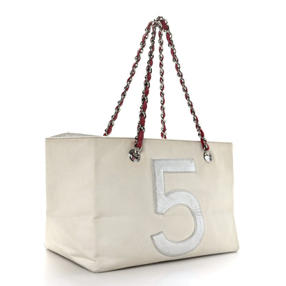 Chanel Canvas Foil N°5 Shopping Tote Beige 2 of 11