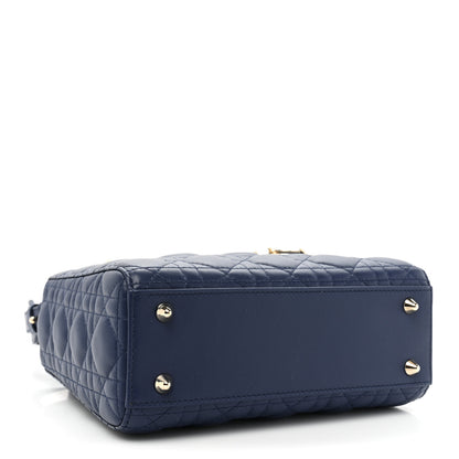 Christian Dior Lambskin Cannage Small My ABCDior Lady Dior Royal Blue 4 of 9