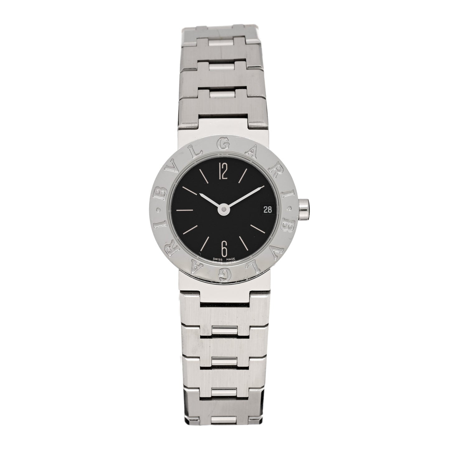 Stainless Steel 23mm Quartz Watch Black