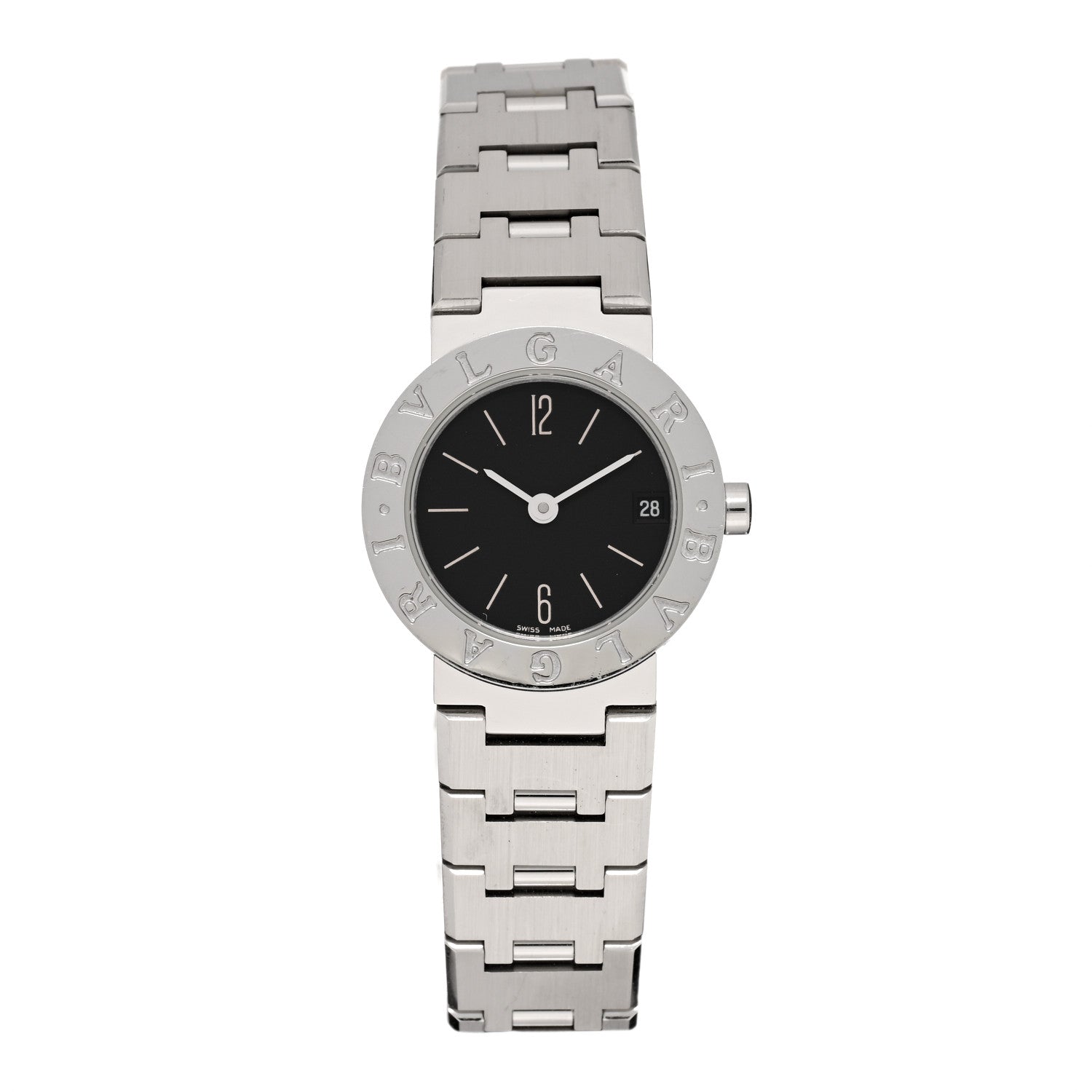 Bulgari Stainless Steel 23mm Quartz Watch Black 1 of 4