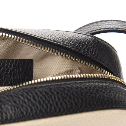 Gucci Dollar Calfskin Bi-Color Small Soho Disco Bag Mystic White Black 9 of 10