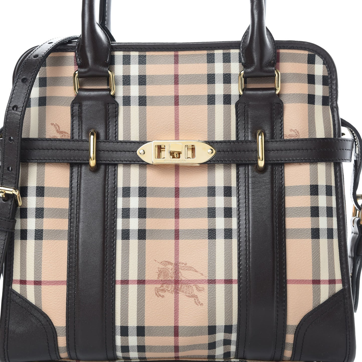Haymarket Check Minford Portrait Tote Chocolate