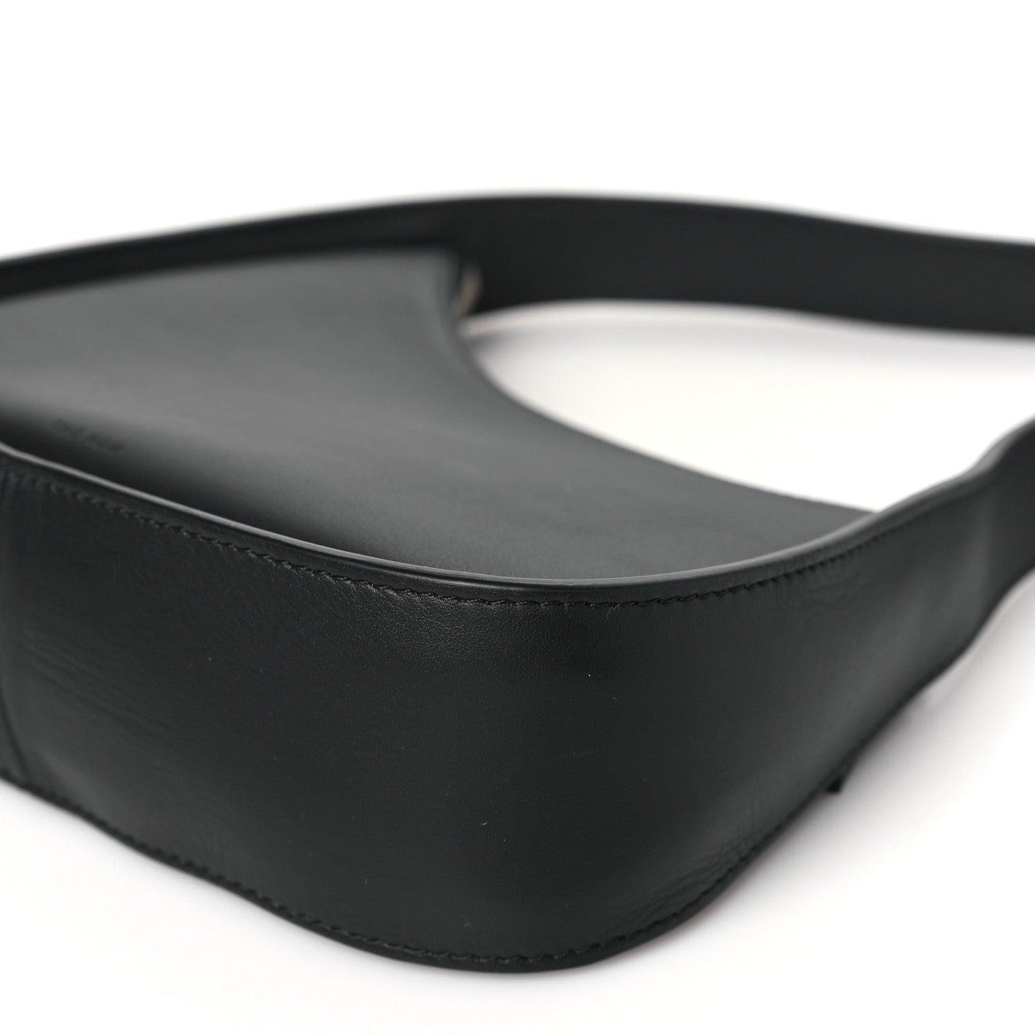 The Row Smooth Calfskin Half Moon Shoulder Bag Black 9 of 9
