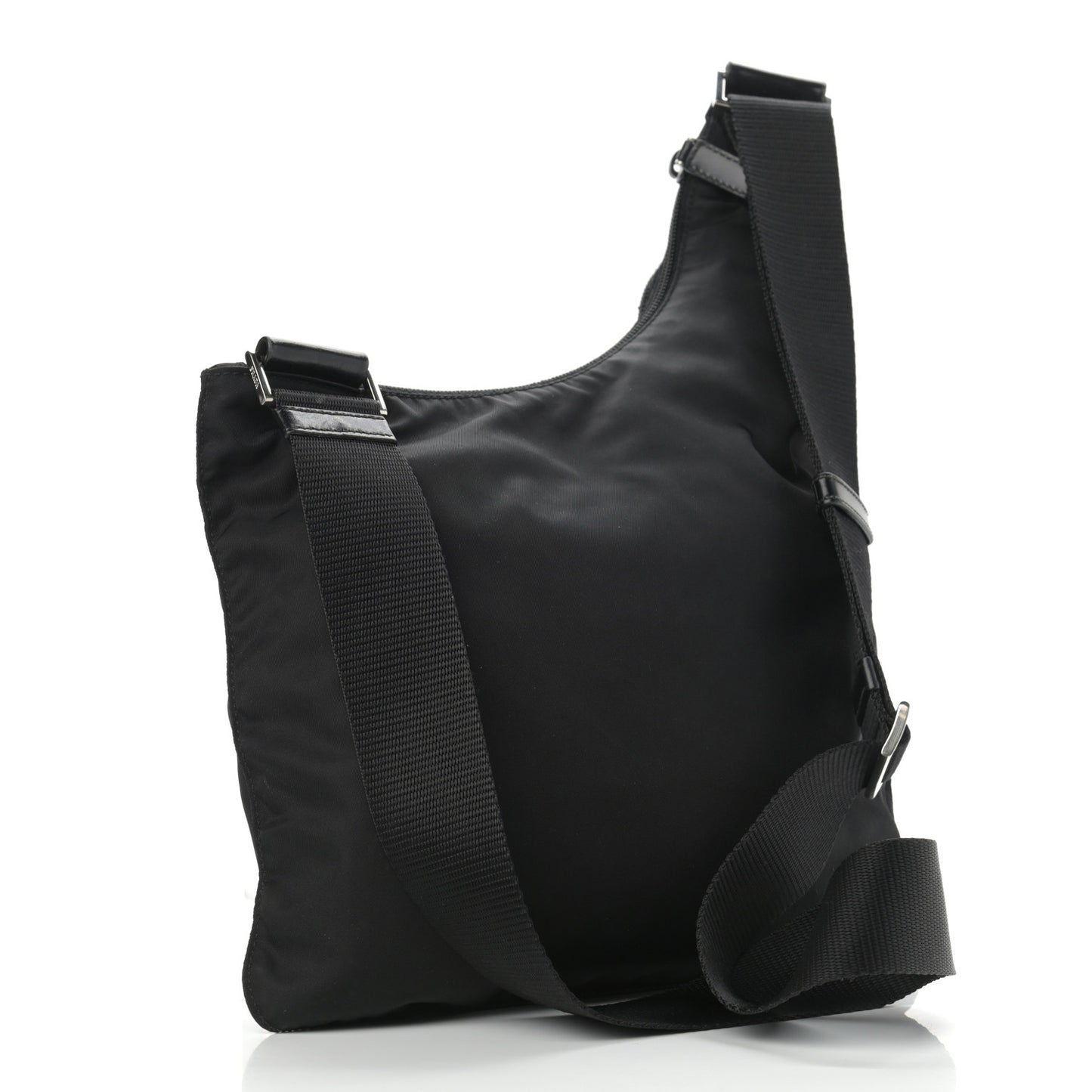 Nylon Tessuto Vela Messenger Bag Black