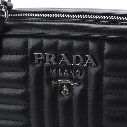 Prada Soft Calfskin Medium Diagramme Crossbody Bag Black 10 of 10