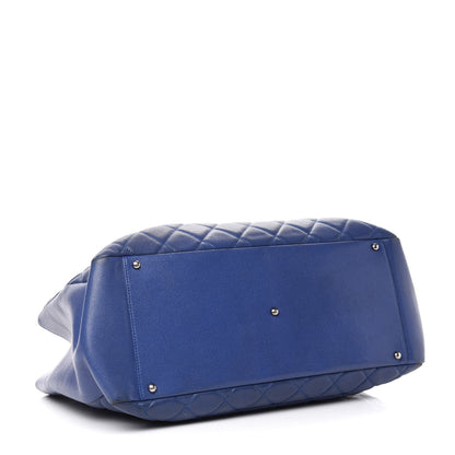 Chanel Caviar Quilted XXL Grand Shopping Tote GST Navy Blue 4 of 11