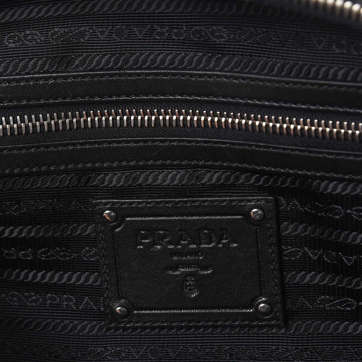 Prada Tessuto Nylon Ruffle Bauletto Nero Black 6 of 11