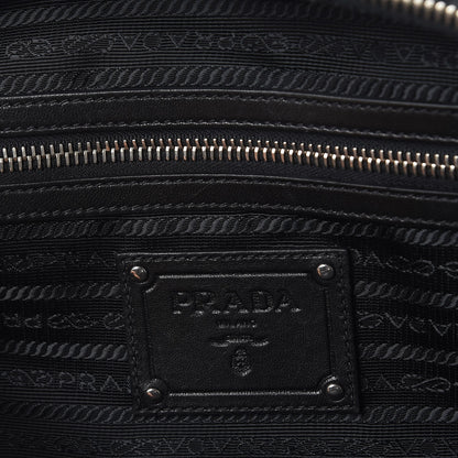 Prada Tessuto Nylon Ruffle Bauletto Nero Black 6 of 11