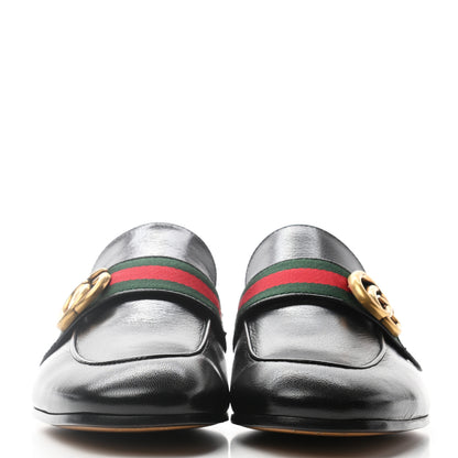 Gucci Goatskin Web GG Mens Princetown Slippers 6.5 Black 2 of 8