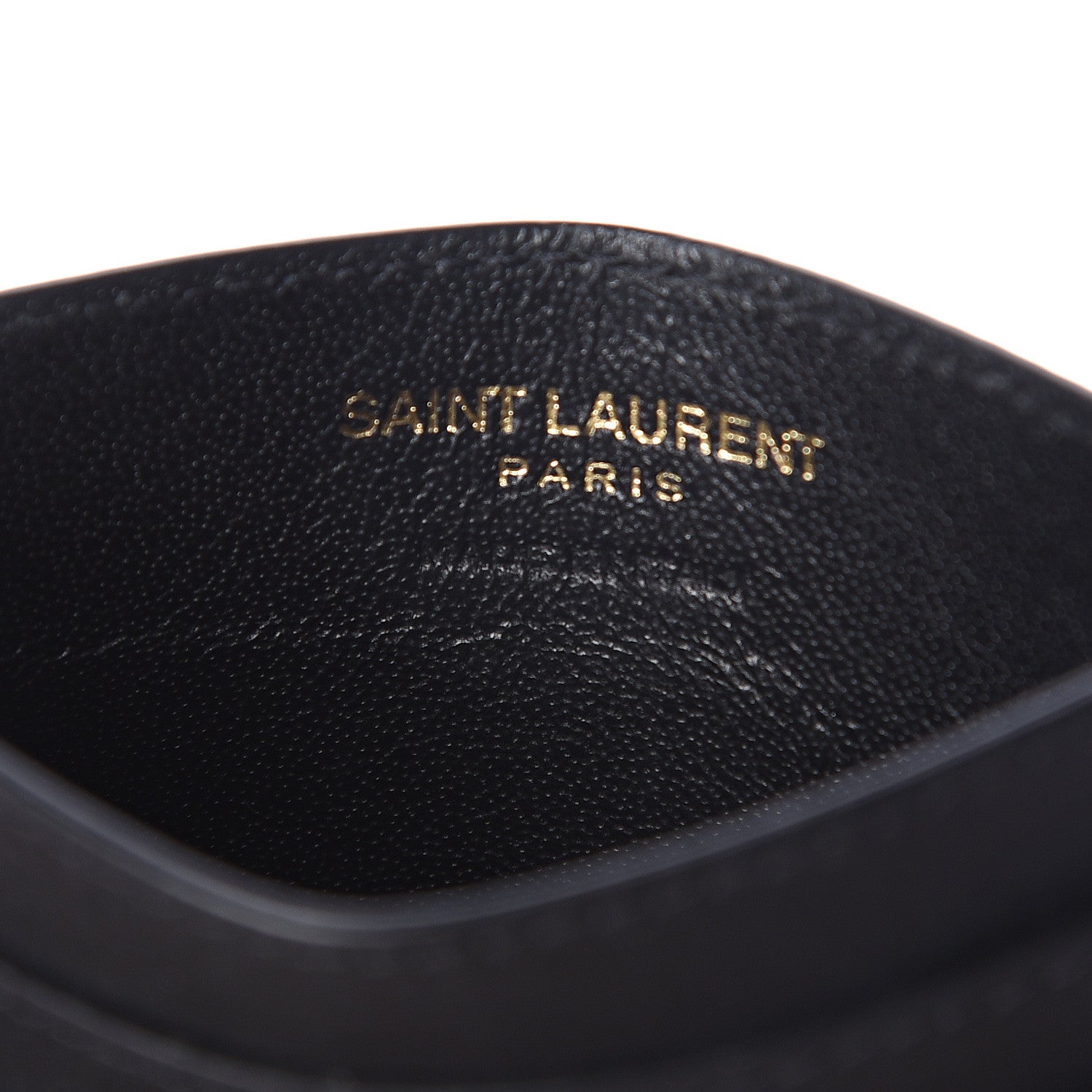 Saint Laurent Calfskin Monogram Credit Card Case Black 5 of 6