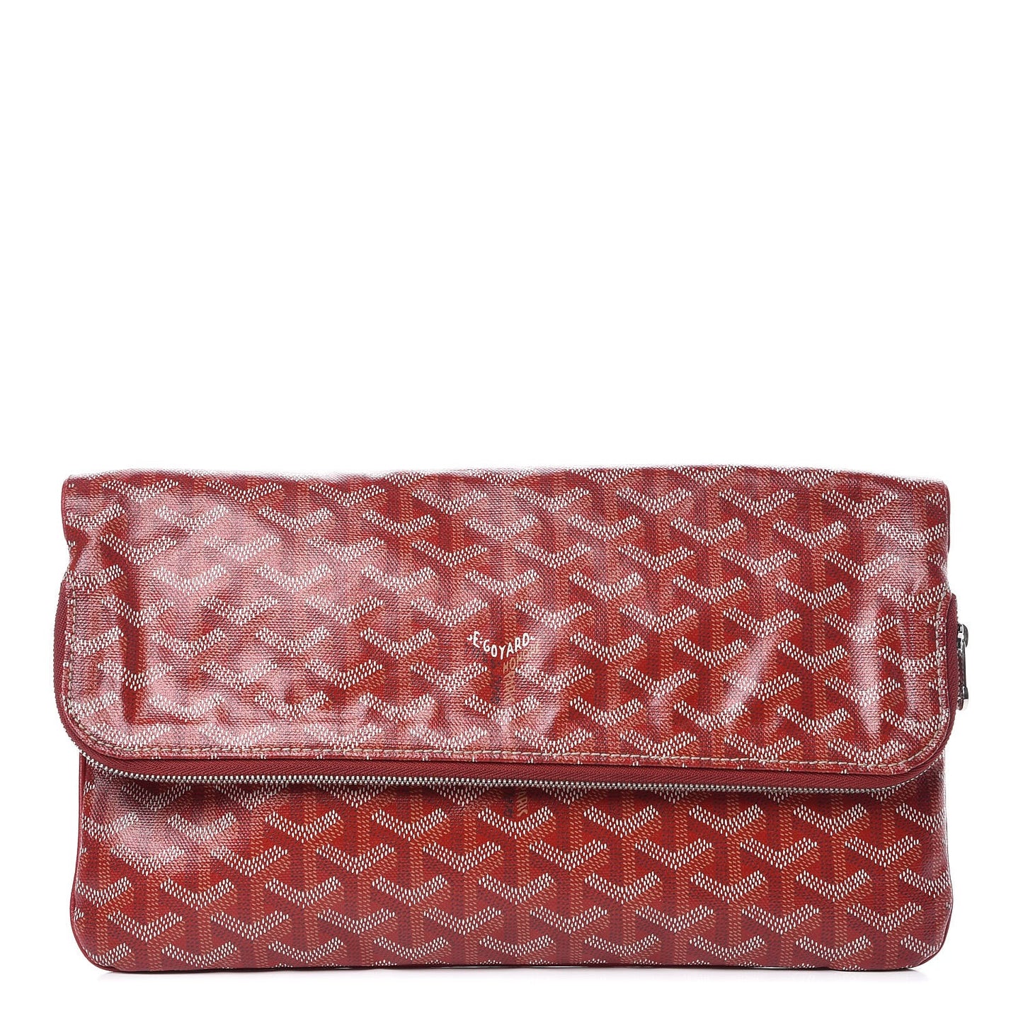 Goyardine Sainte Marie Soft Clutch Red
