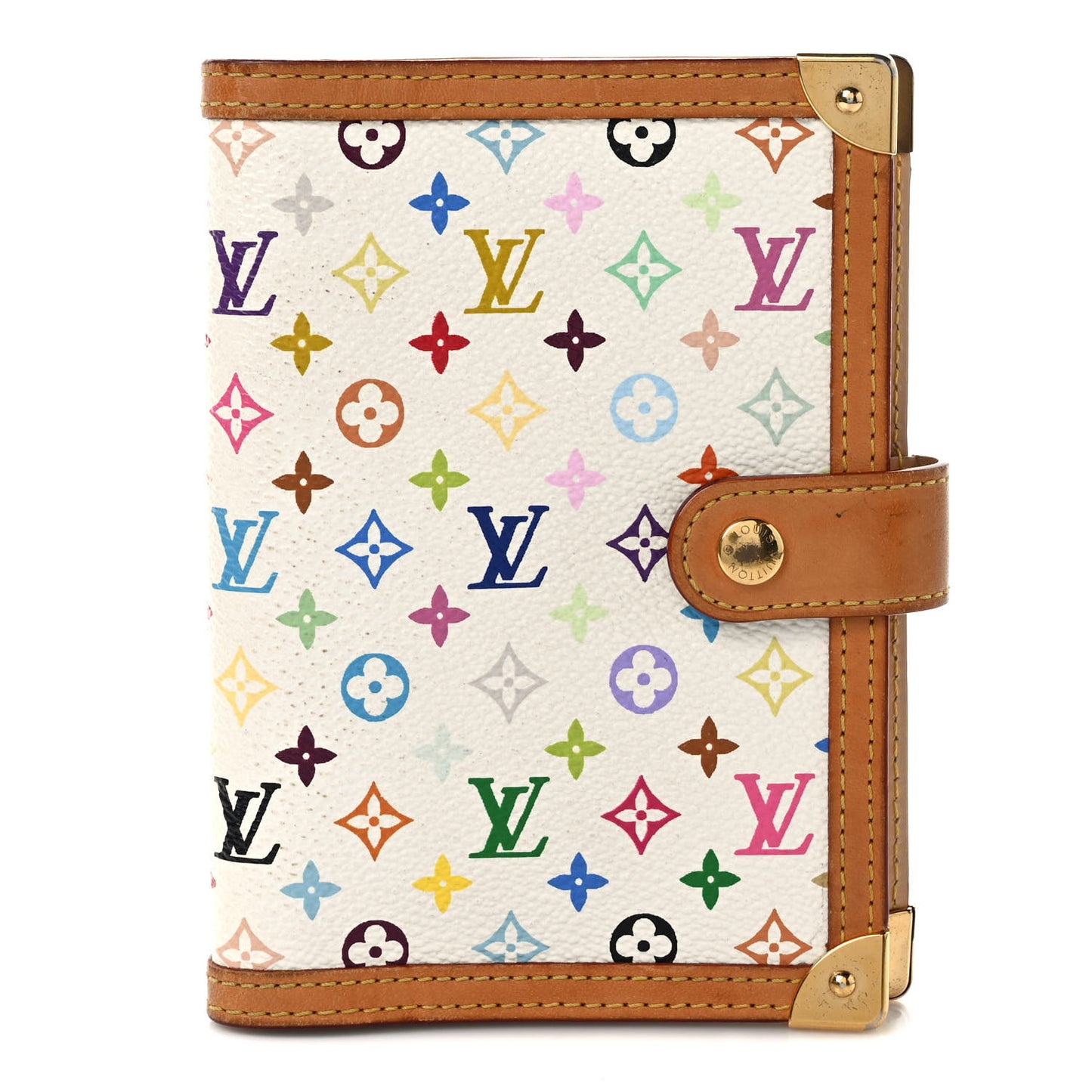 Monogram Multicolor Small Ring Agenda Cover White