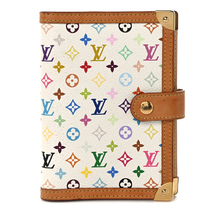 Louis Vuitton Monogram Multicolor Small Ring Agenda Cover White 1 of 8