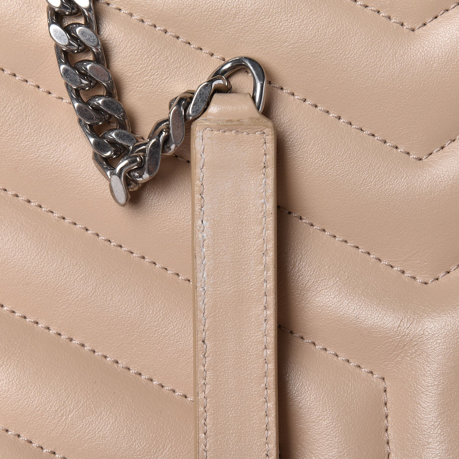 Saint Laurent Calfskin Y Quilted Monogram Large Loulou Shopper Nude Powder 12 of 12