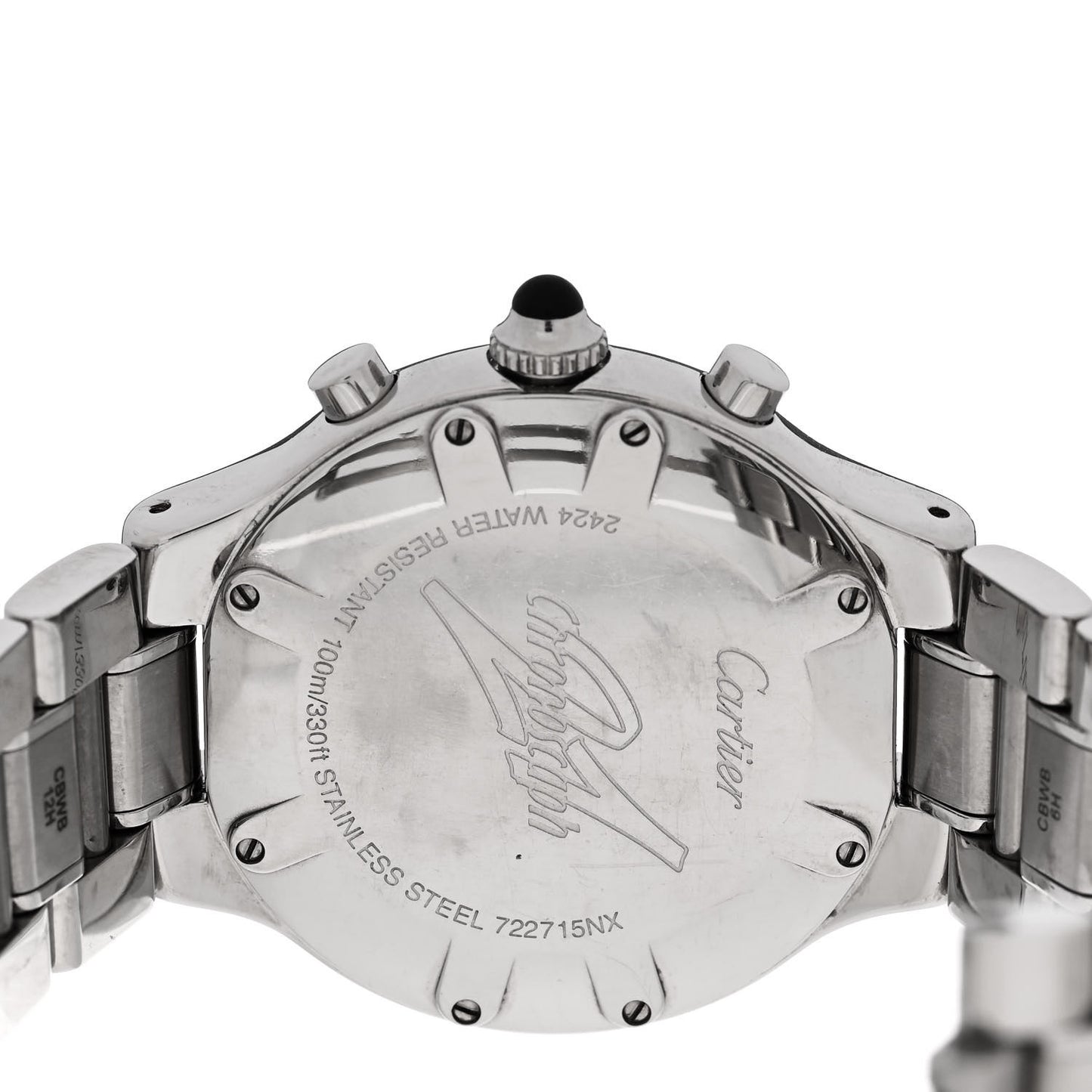 Stainless Steel 38mm Must de 21 Chronoscaph Quartz Watch Black