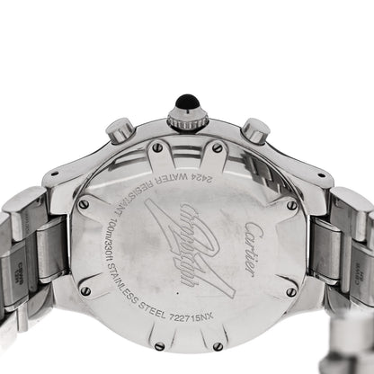 Cartier Stainless Steel 38mm Must de 21 Chronoscaph Quartz Watch Black 4 of 4