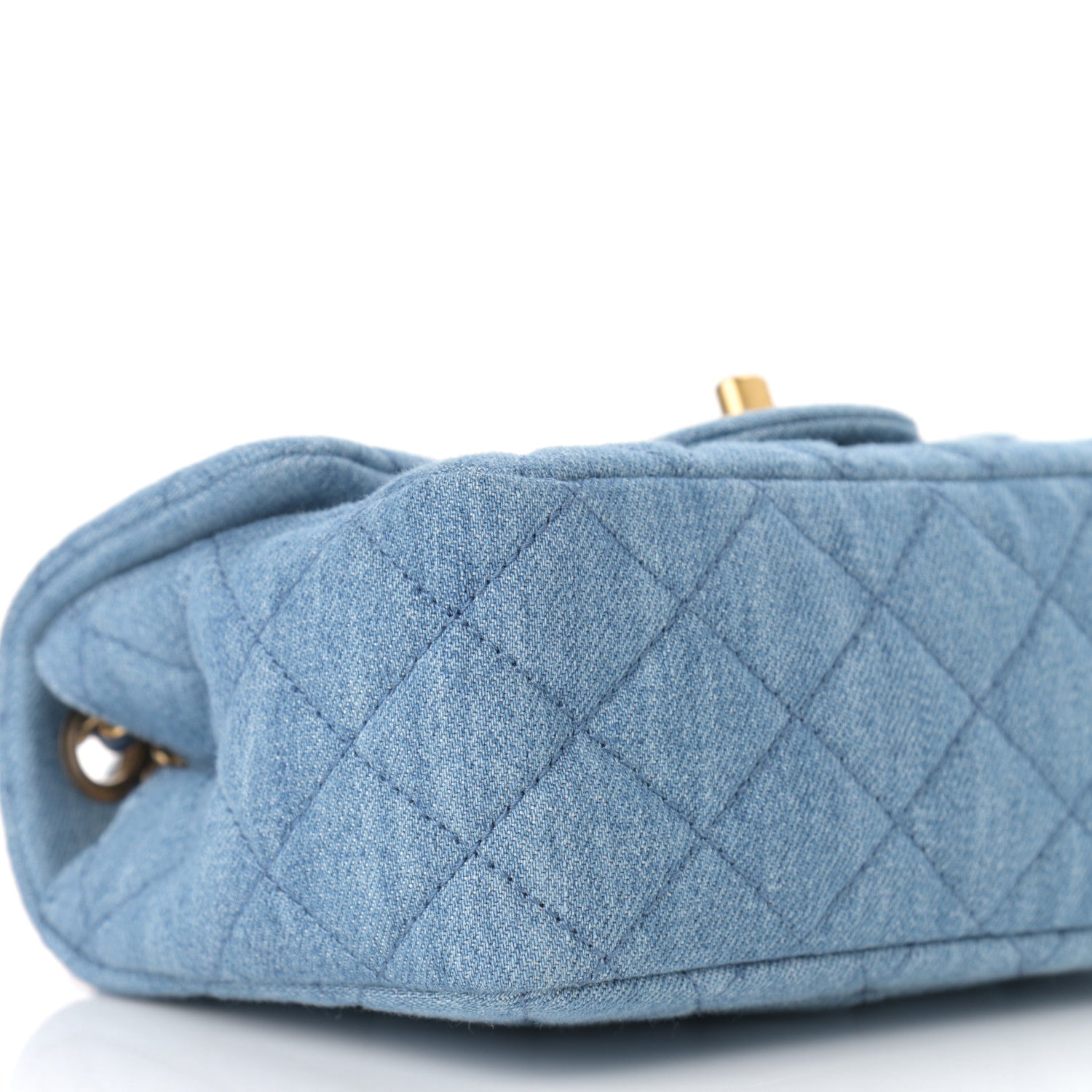 Chanel Denim Quilted Mini Pearl Crush Flap Blue 5 of 11