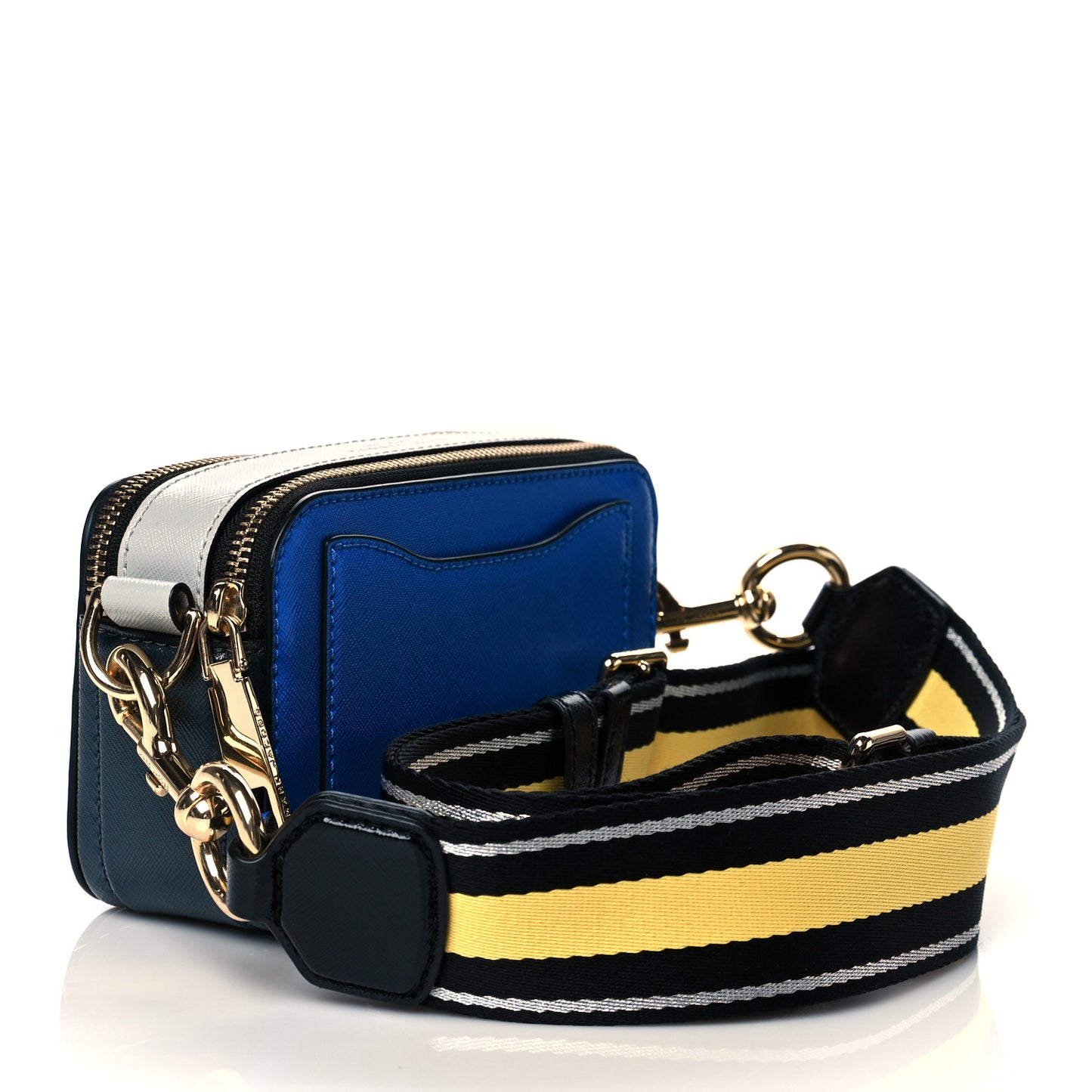 Saffiano Small Snapshot Camera Bag Blue Multi