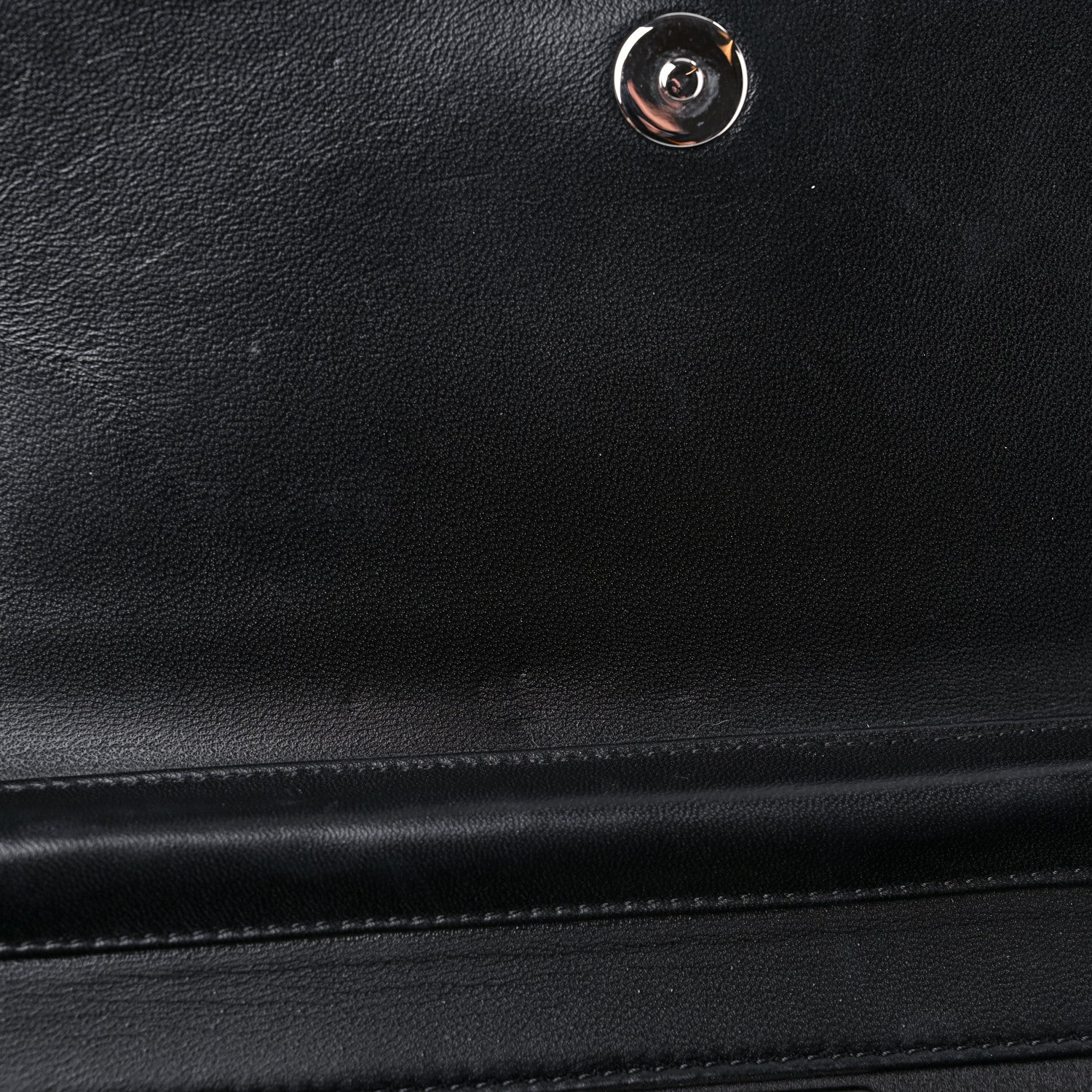 Chanel Crystal Suede Chain Evening Clutch Black Silver 11 of 17